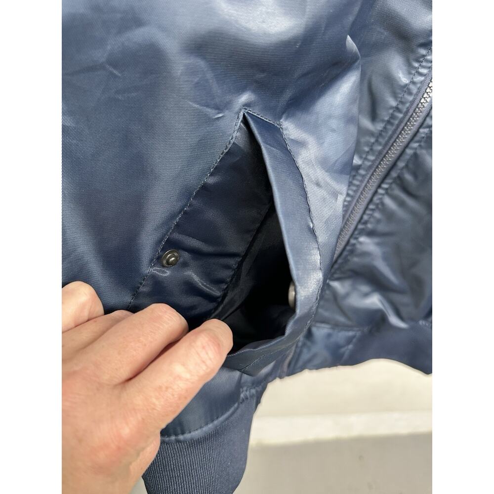 Southpole Mens Bomber Jacket Size Large Full Zip Navy Blue - Picture 4 of 8